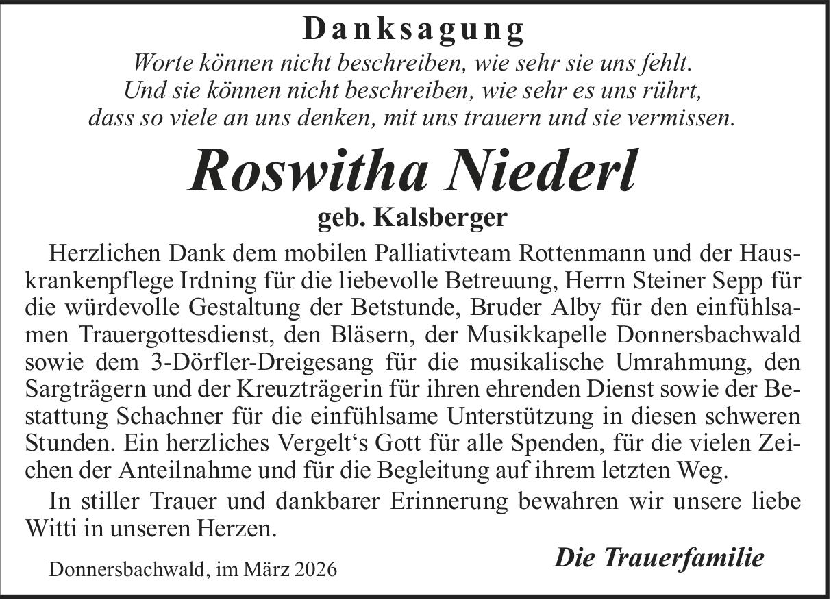Niederl Roswitha, im März 2026 / DS