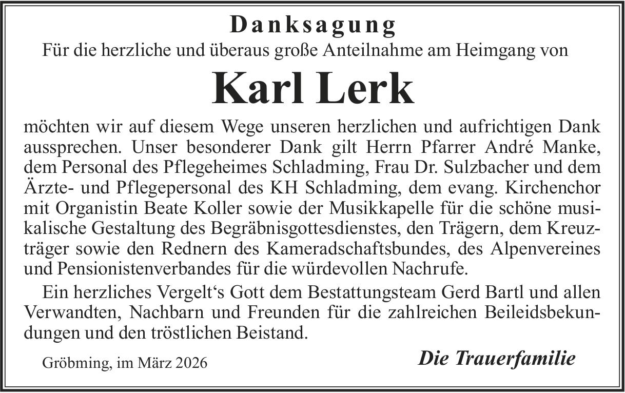 Lerk Karl, im März 2026 / DS