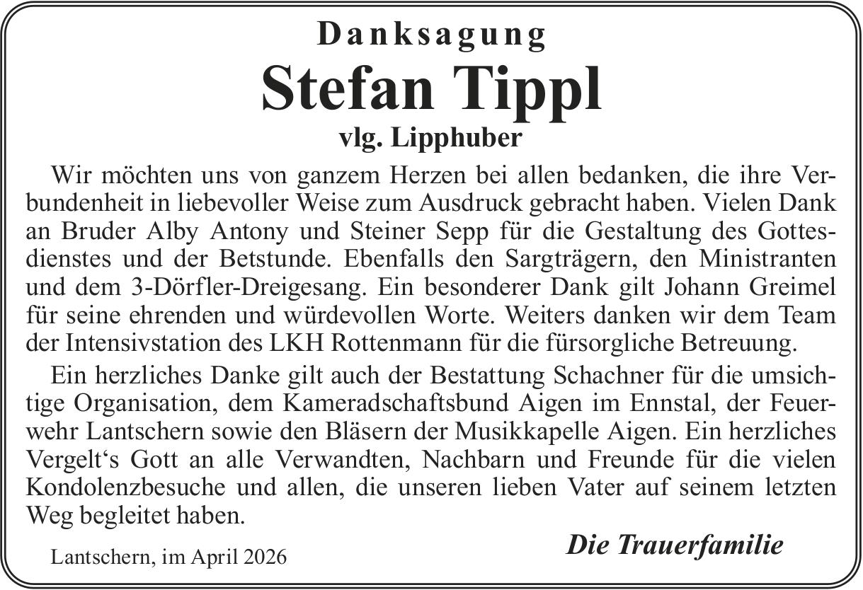 Tippl Stefan, im Mai 2026 / DS