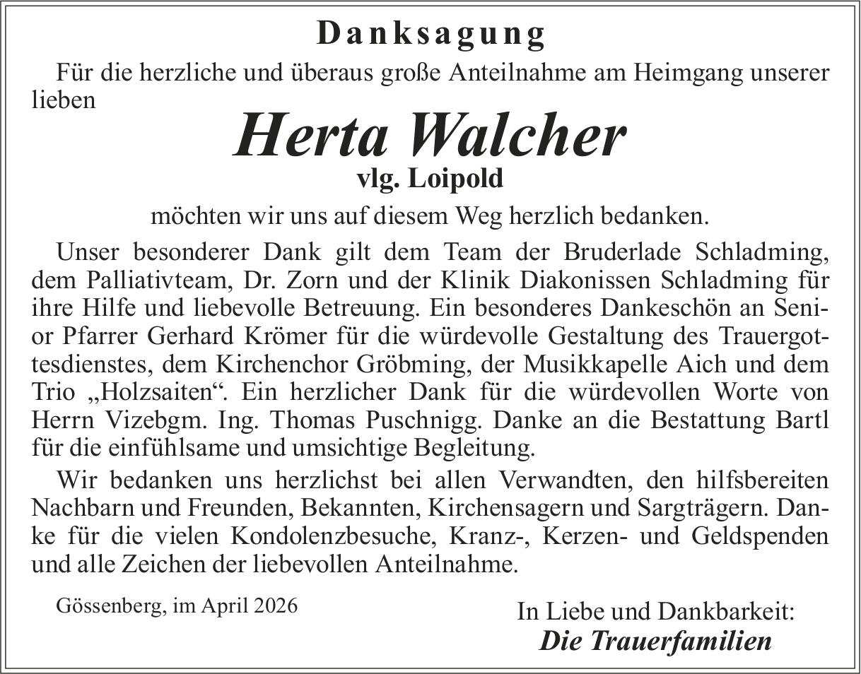Walcher Herta, im Mai 2026 / DS