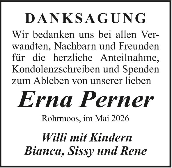 Perner Erna, im Mai 2026 / DS