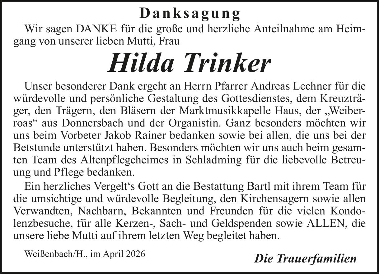 Trinker Hilda, im August 2026 / DS