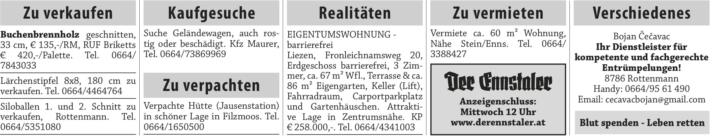 Kleinanzeigen