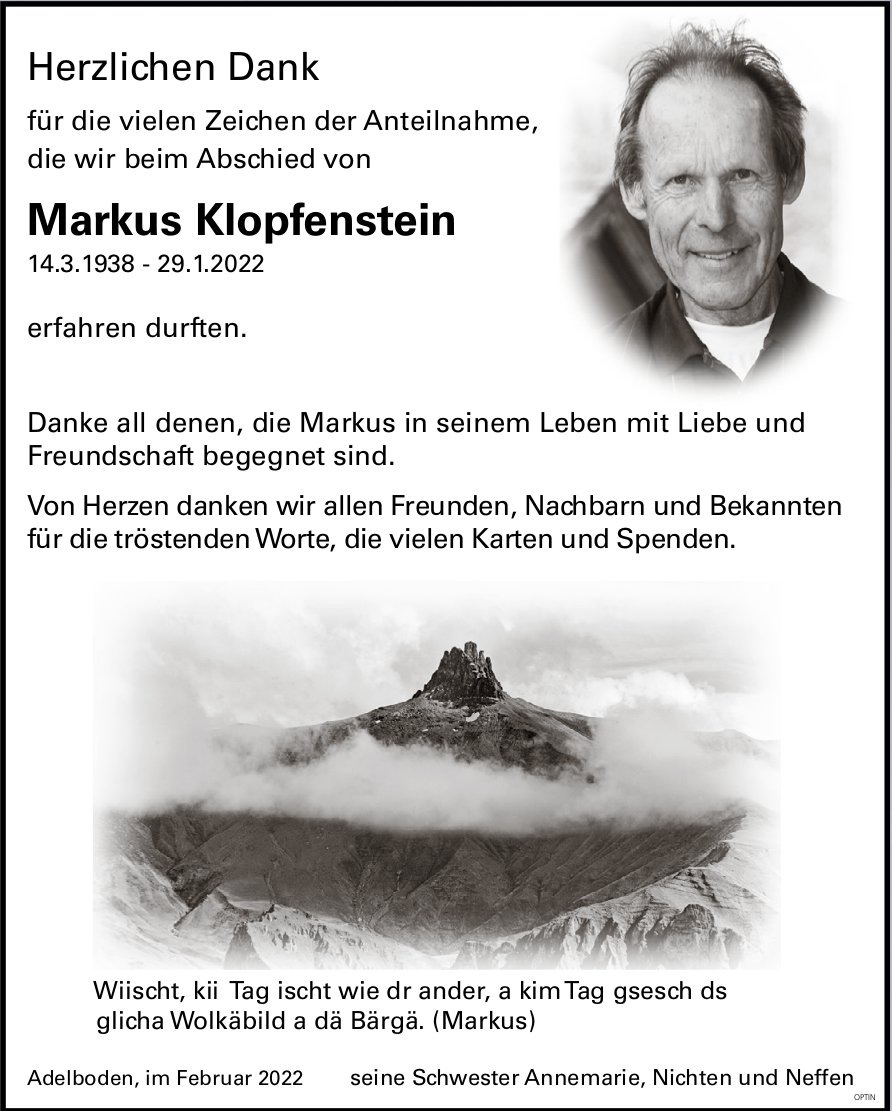 Markus Klopfenstein, im Februar 2022 / DS