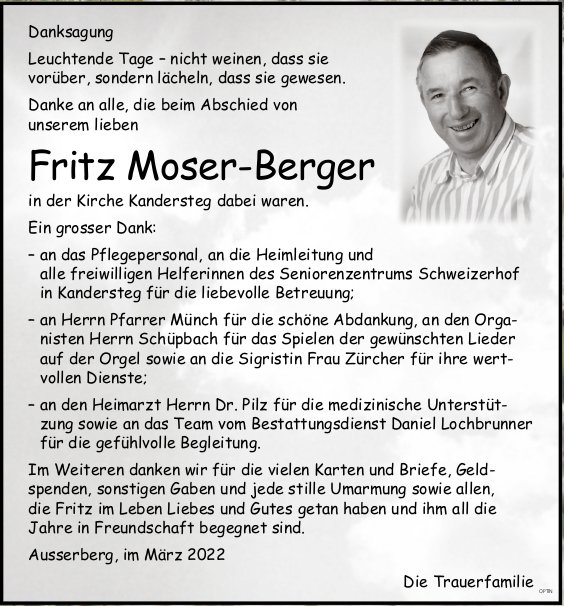 Fritz Moser-Berger, im März 2022 / DS