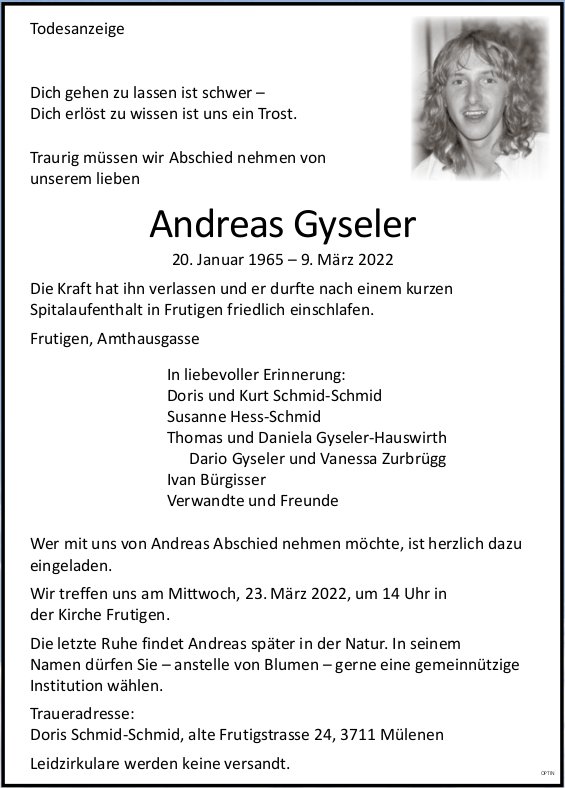 Andreas Gyseler, März 2022 / TA