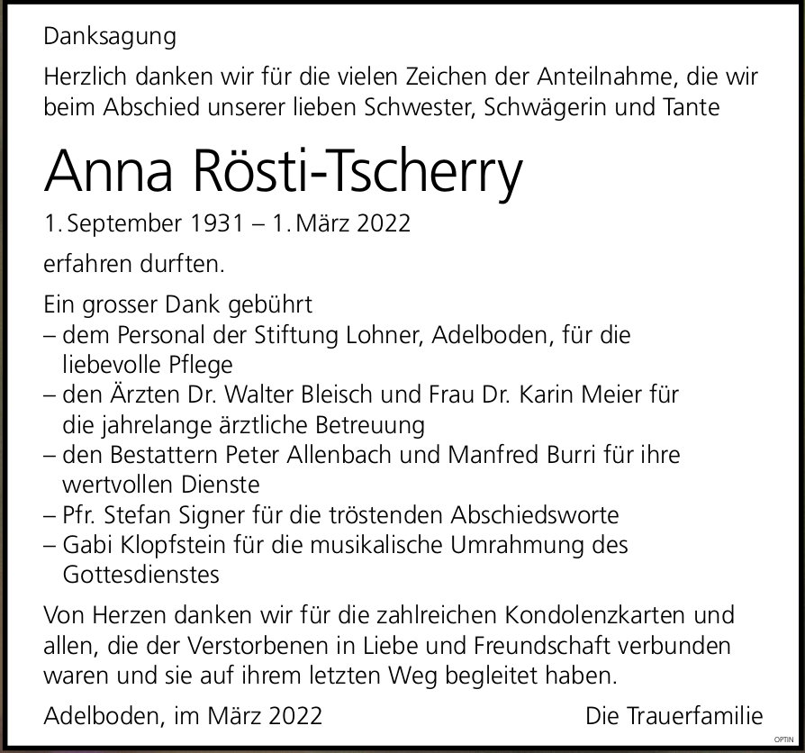 Anna Rösti-Tscherry, im März 2022 / DS