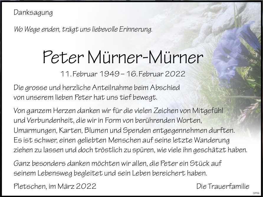 Peter Mürner-Mürner, im März 2022 / DS