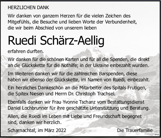 Ruedi Schärz-Aellig, im März 2022 / DS