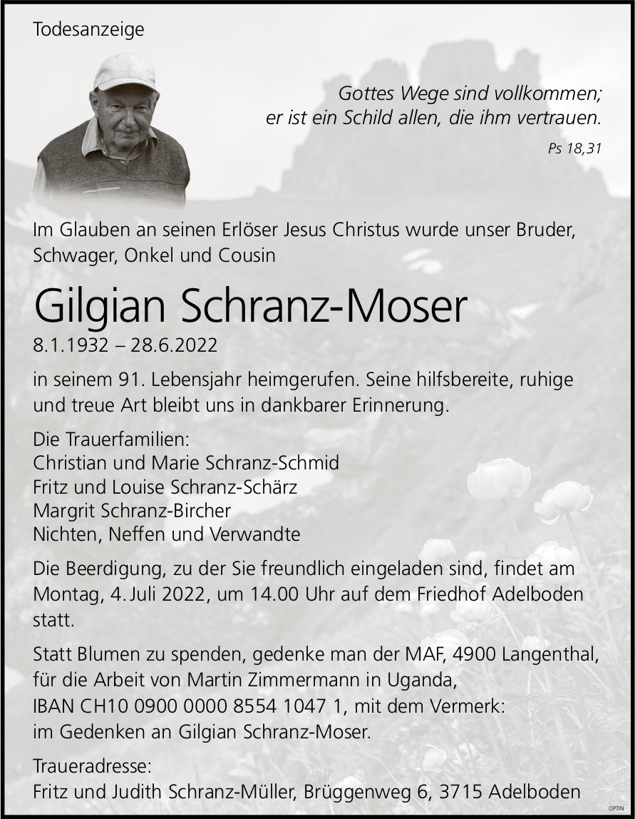Gilgian Schranz-Moser, Juni 2022 / TA