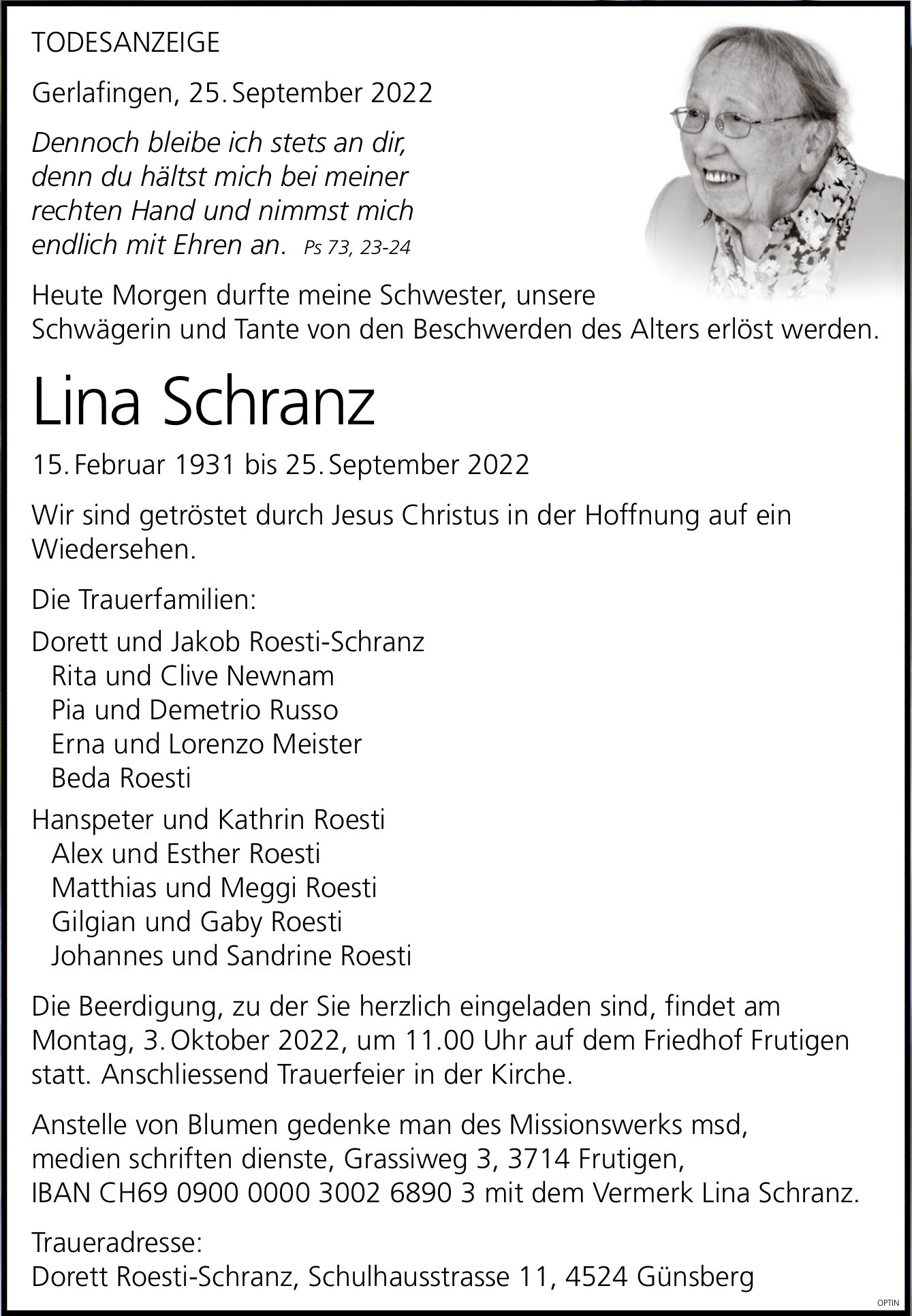 Lina Schranz, September 2022 / TA