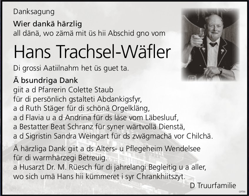 Hans Trachsel-Wäfler, im Oktober 2022 / DS