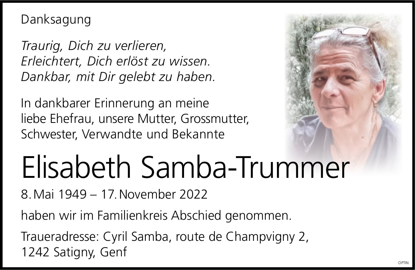 Elisabeth Samba-Trummer, im November 2022 / DS