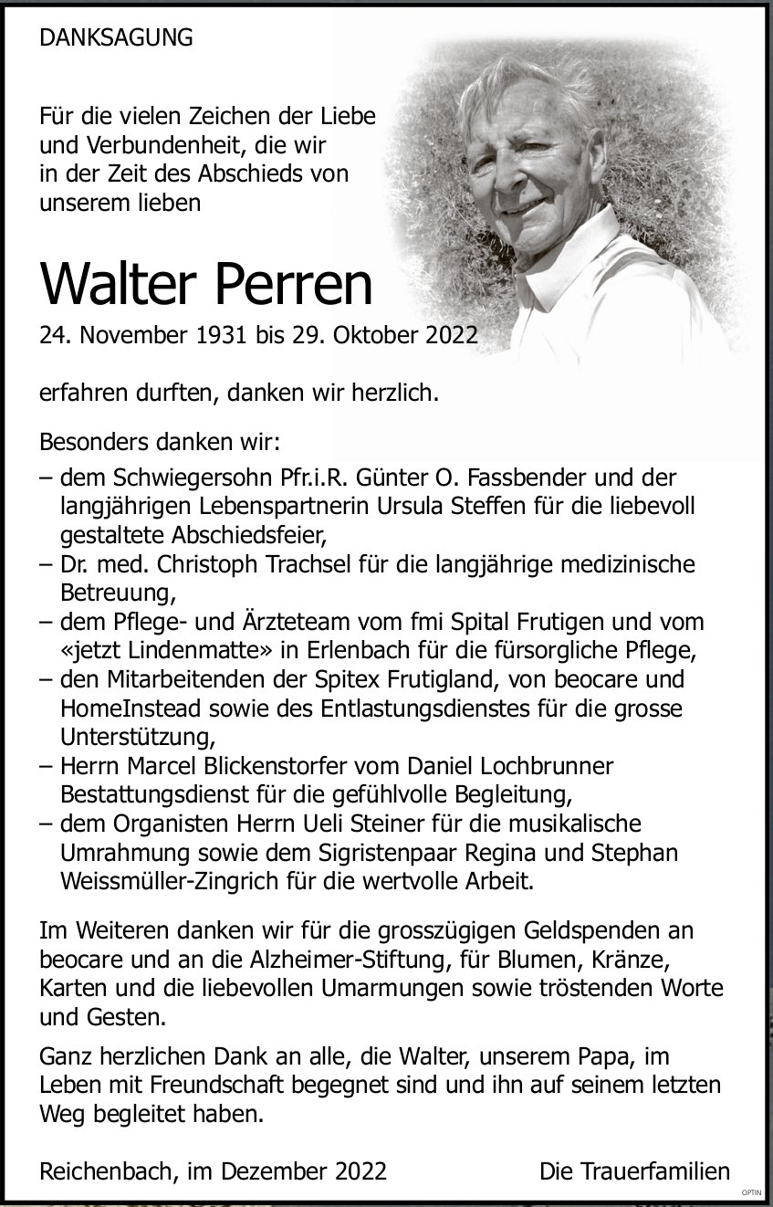 Walter Perren, im Dezember 2022 / DS