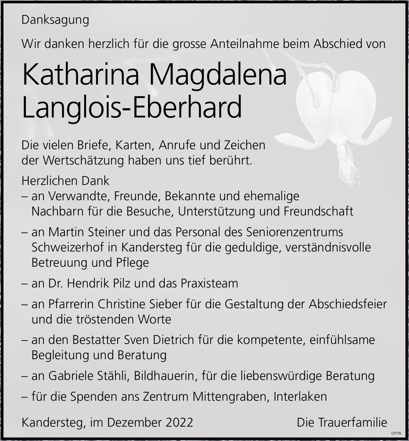 Katharina Magdalena Langlois-Eberhard, im Dezember 2022 / DS