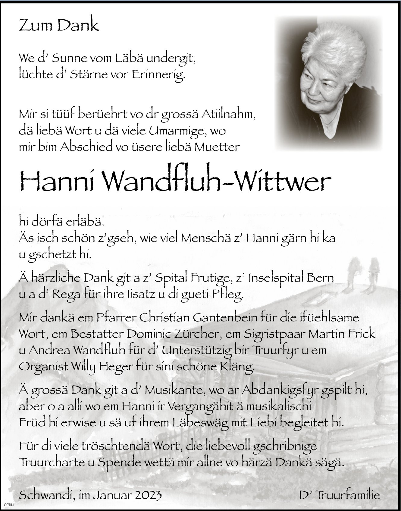 Hanni Wandfluh-Wittwer, im Januar 2023 / DS