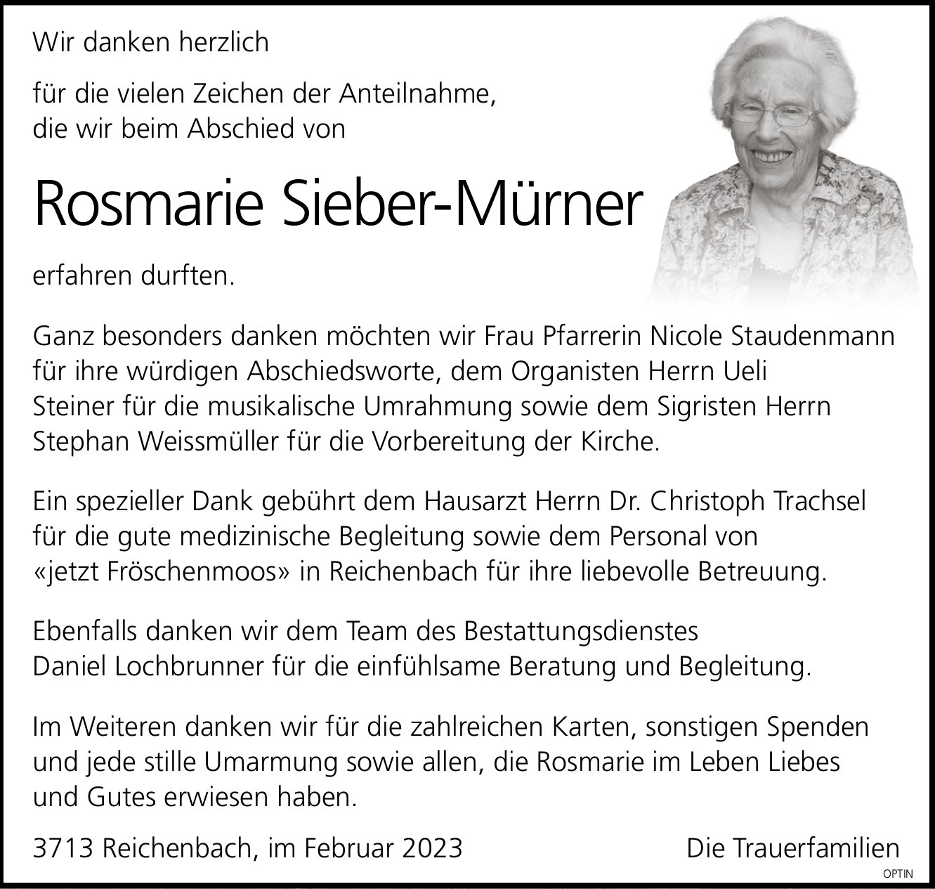 Rosmarie Sieber-Mürner, im Februar 2023 / DS