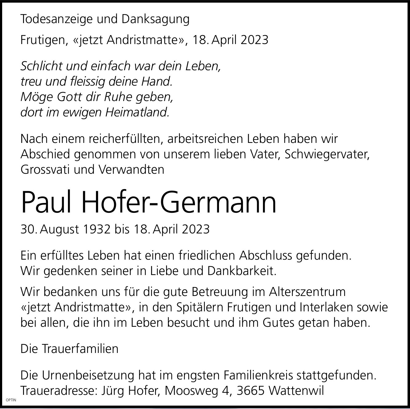 PaulHofer-Germann, April 2023 / TA