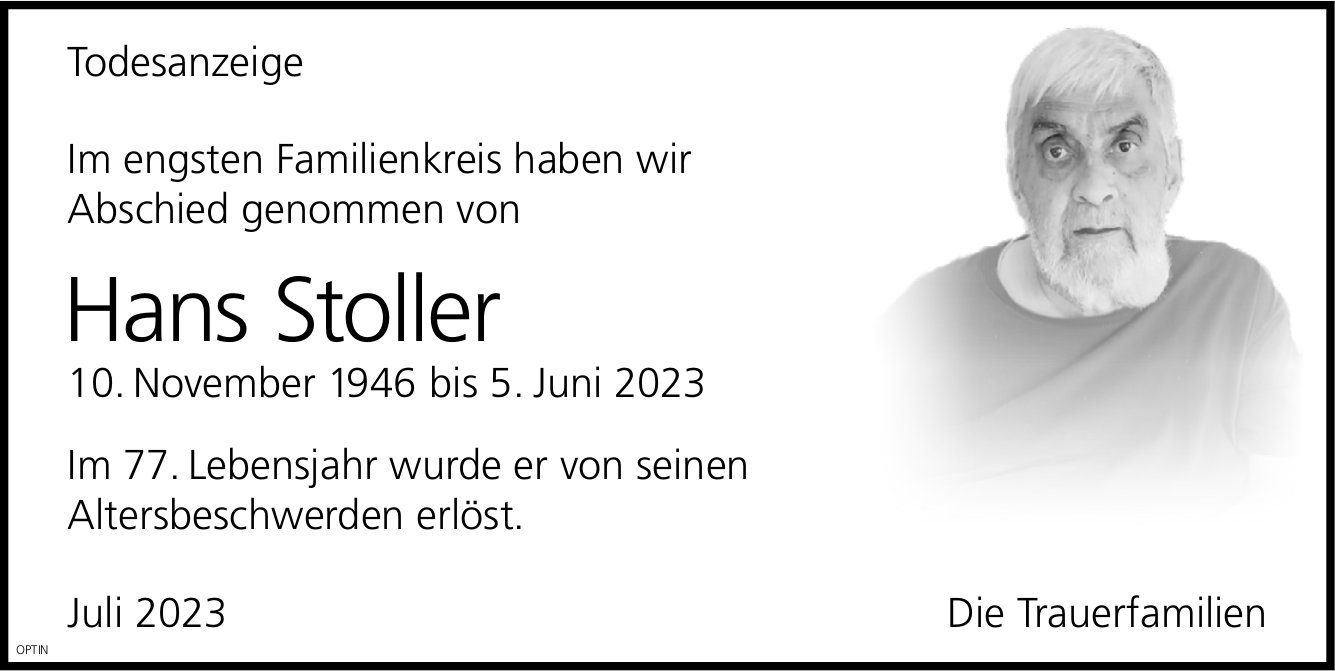 Hans Stoller, Juni 2023 / TA