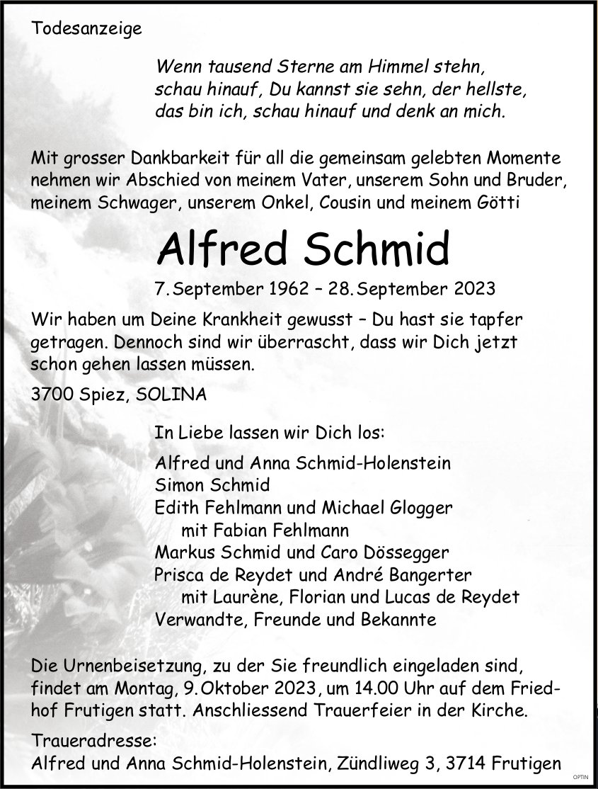 Alfred Schmid, September 2023 / TA