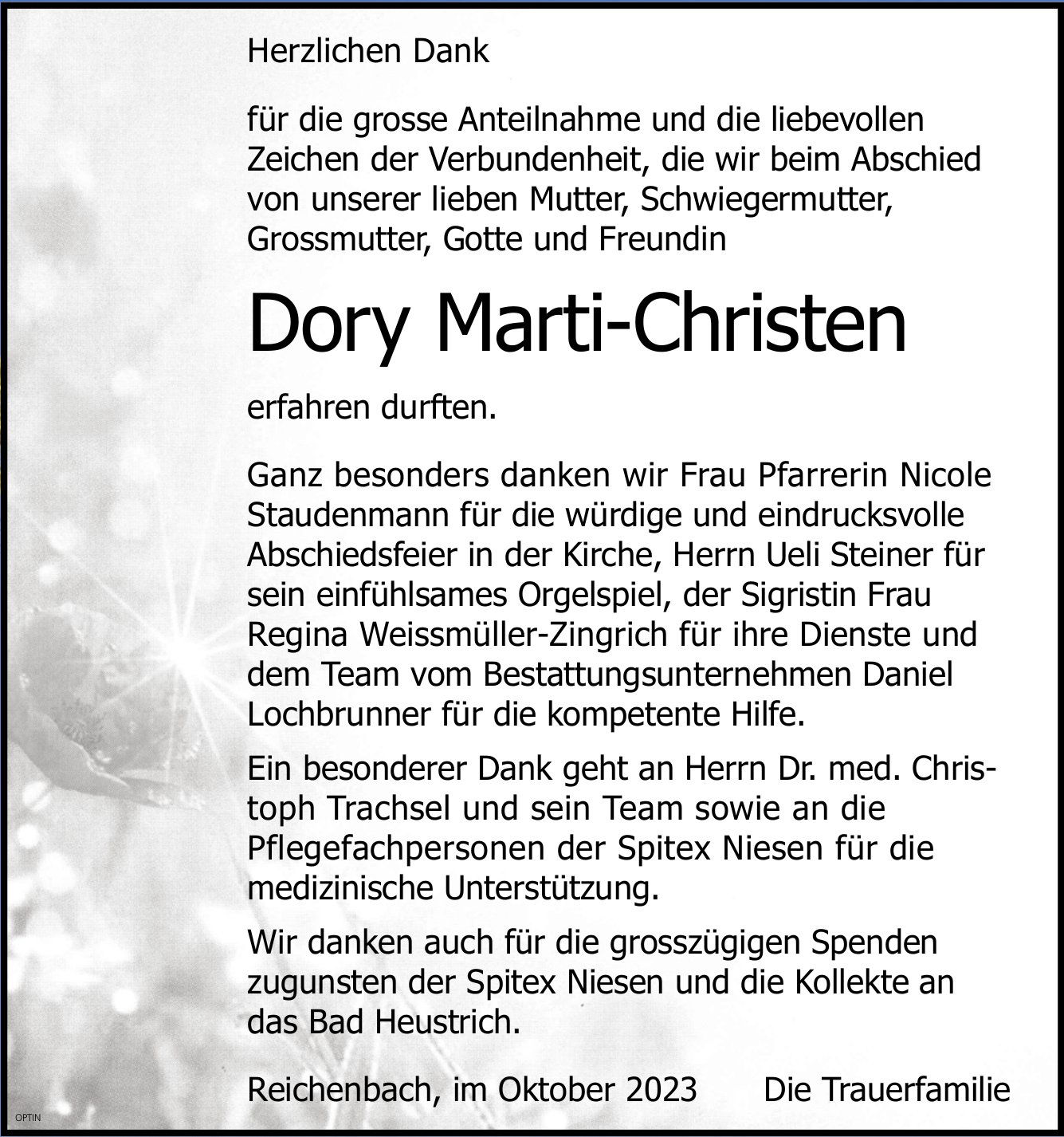 Dory Marti-Christen, im Oktober 2023 / DS