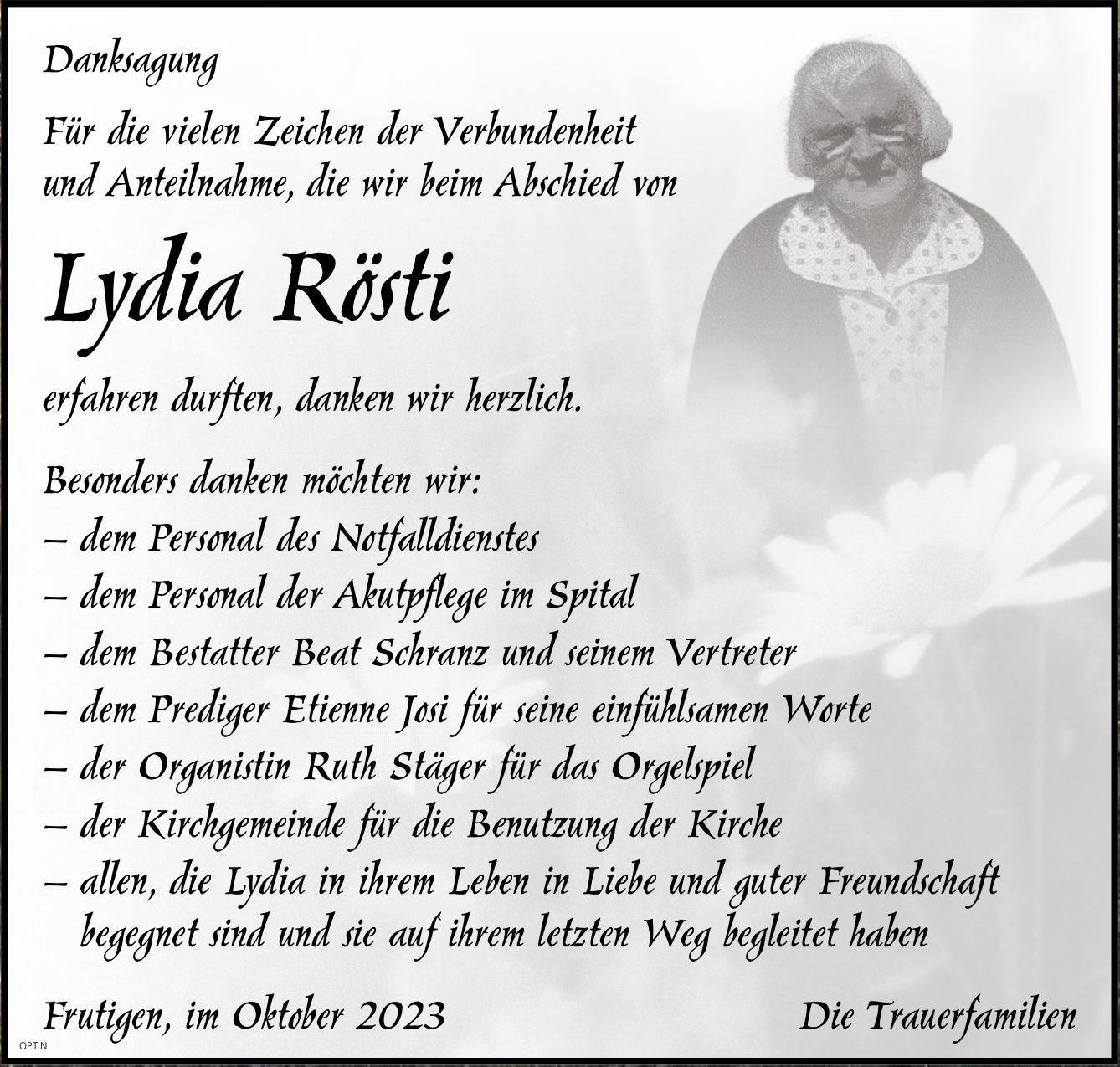Lydia Rösti, im Oktober 2023 / DS