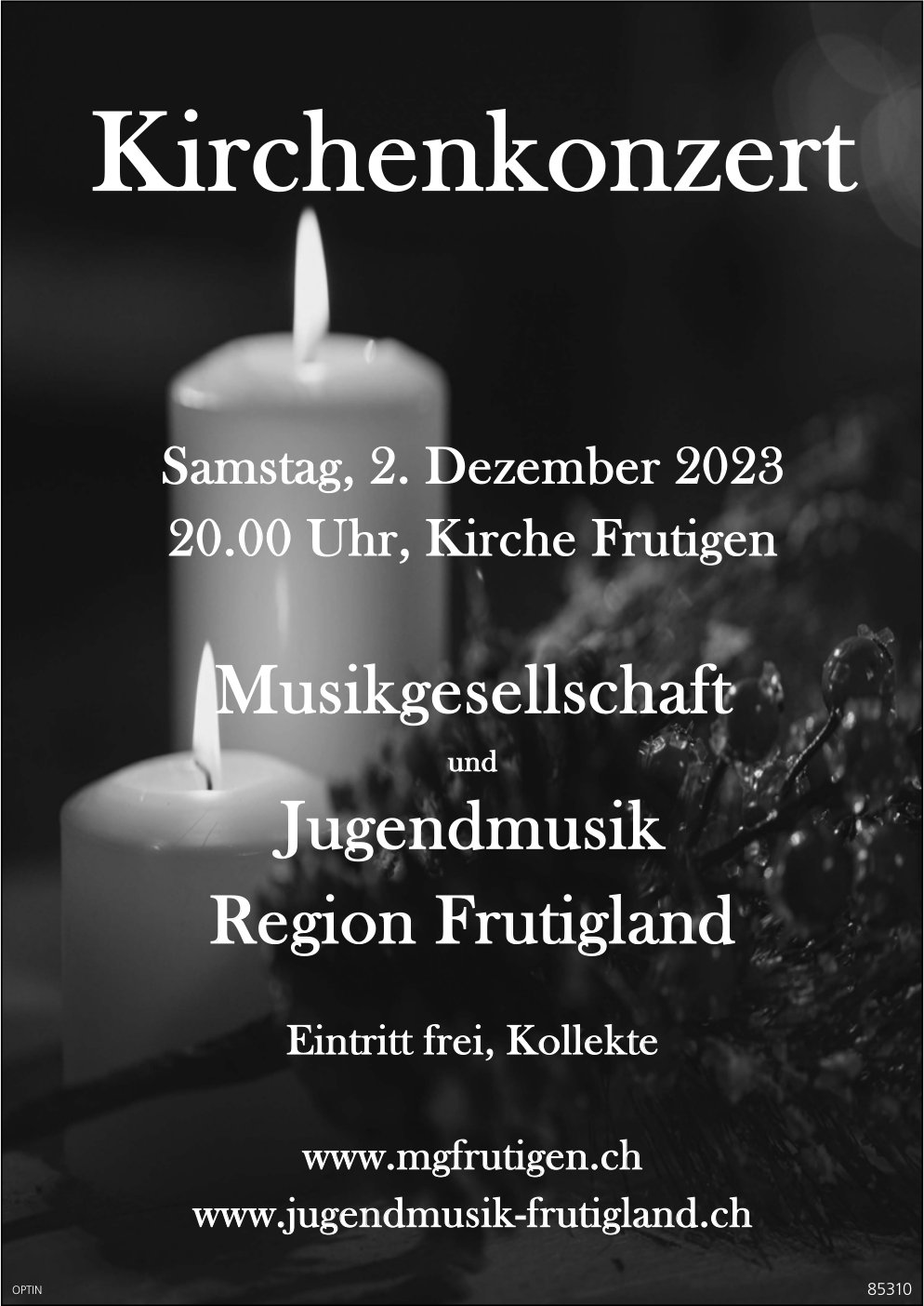 Kirchenkonzert, 2. Dezember, Kirche, Frutigen