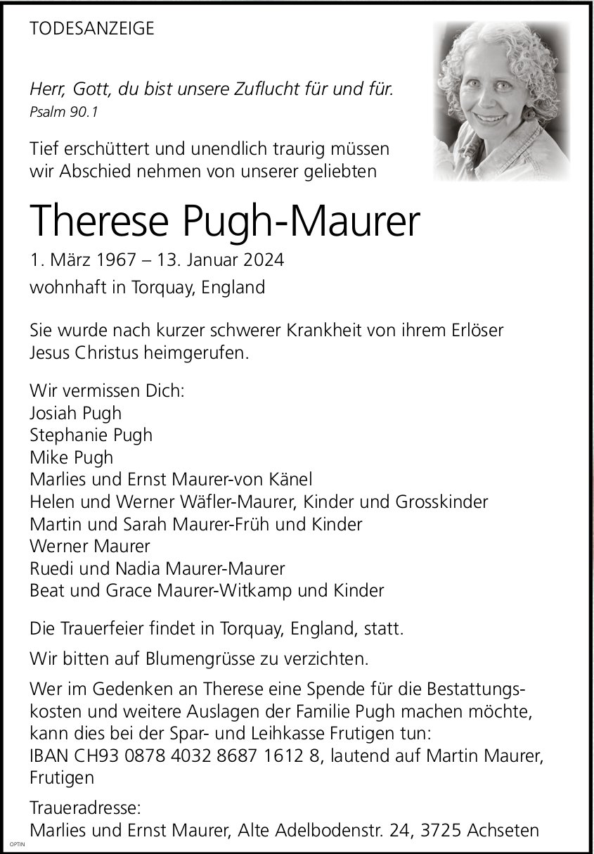Therese Pugh-Maurer, Januar 2024 / TA