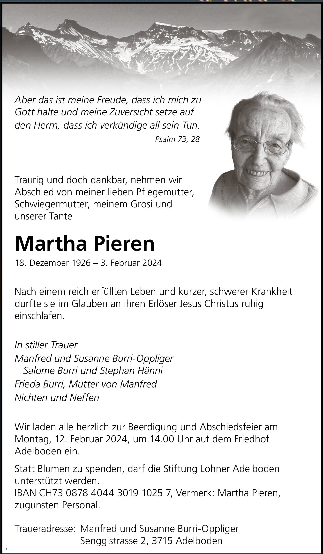 Martha Pieren, Februar 2024 / TA
