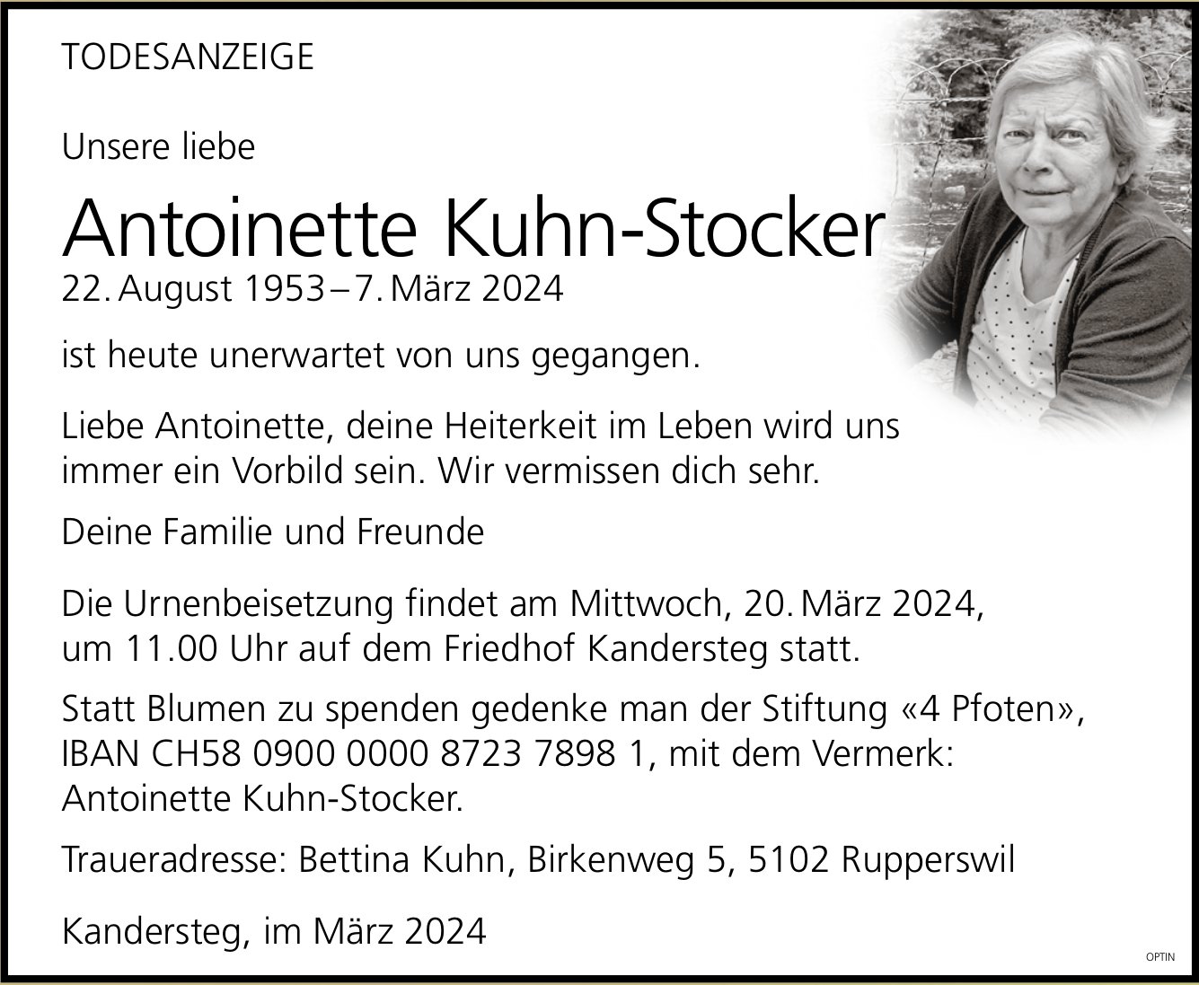Antoinette Kuhn-Stocker, März 2024 / TA