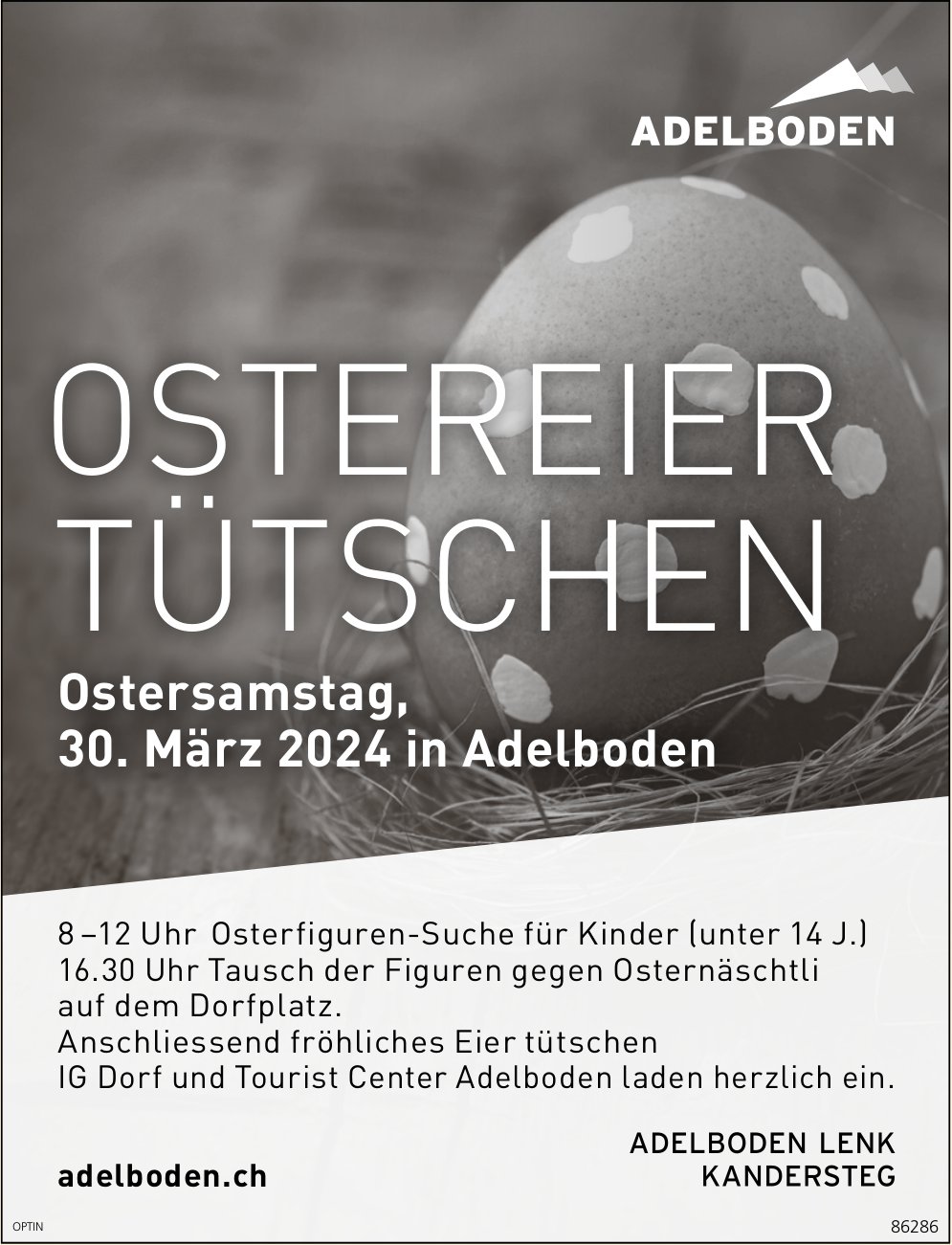 Ostereier tütschen, 30. März, Dorfplatz, Adelboden