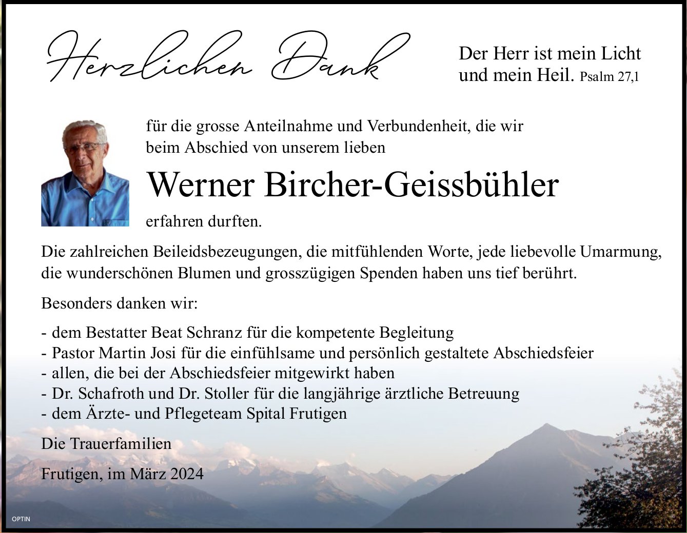 Werner Bircher-Geissbühler, im April 2024 / DS