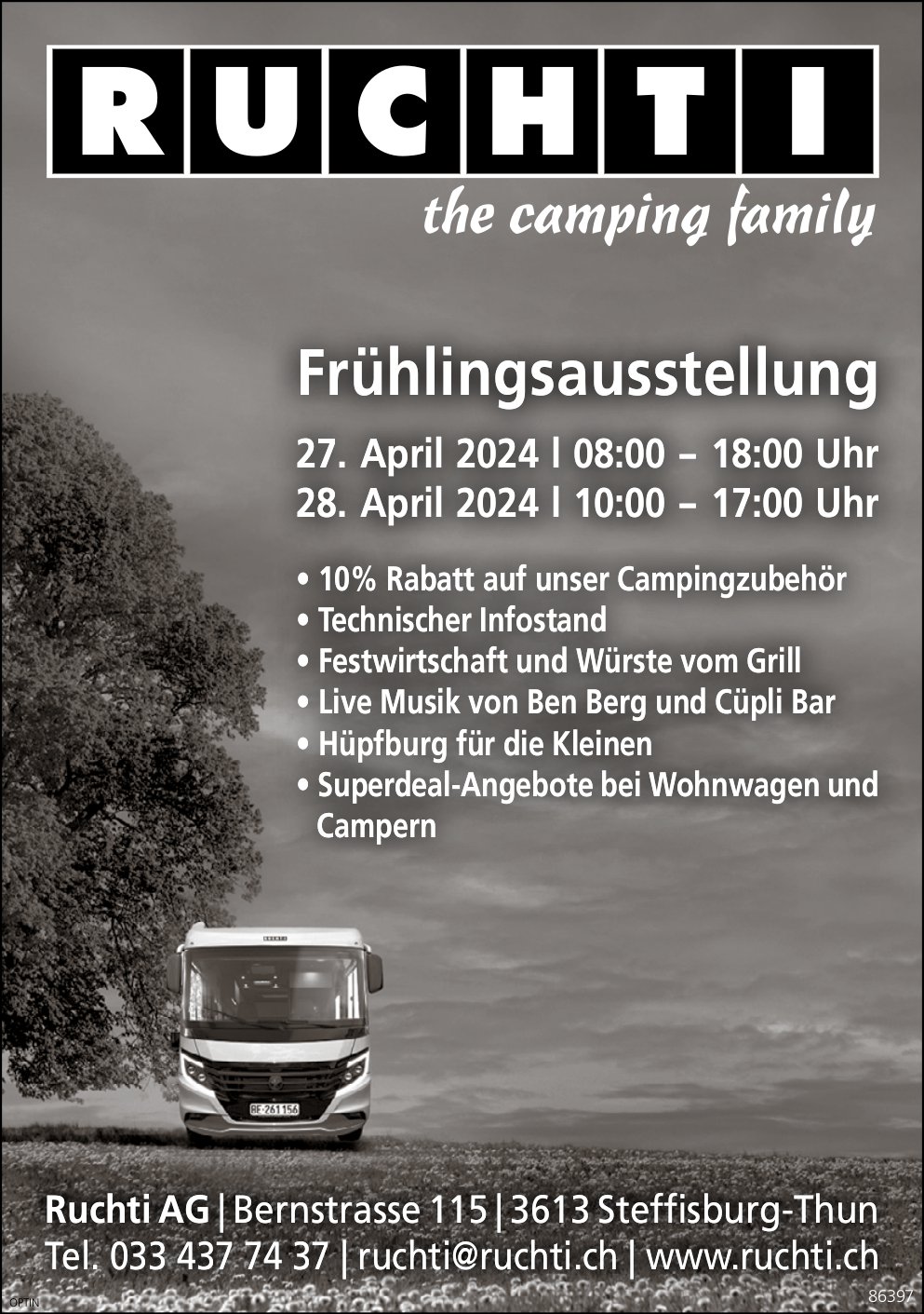 Frühlingsausstellung, 27. und 28. April, Ruchti AG, Steffisburg
