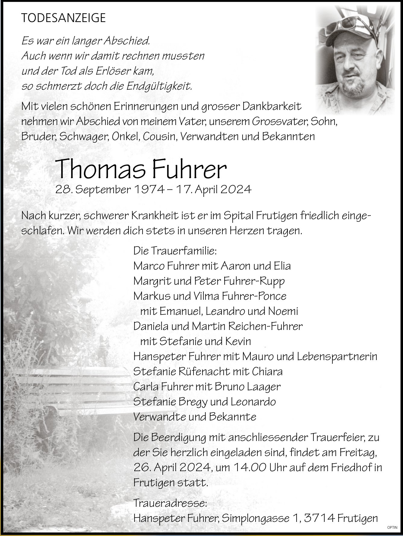Thomas Fuhrer, April 2024 / TA