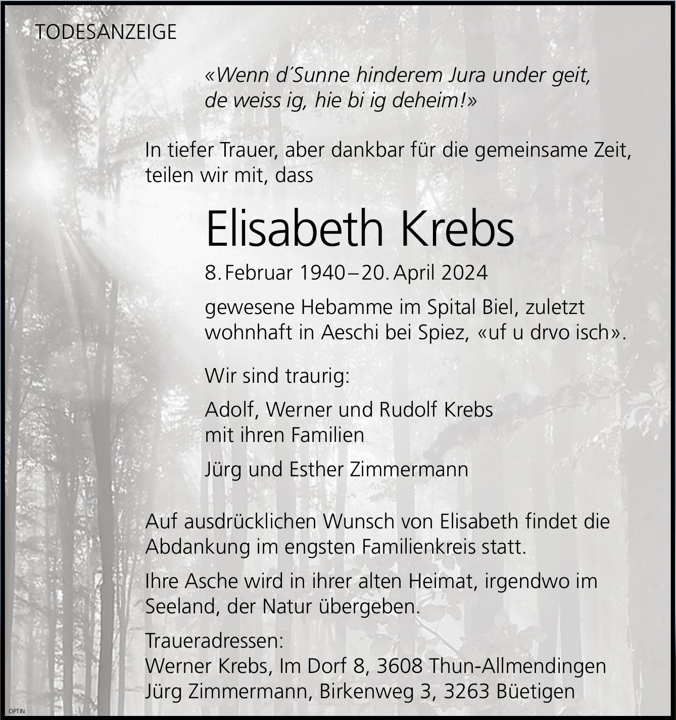 Elisabeth Krebs, April 2024 / TA