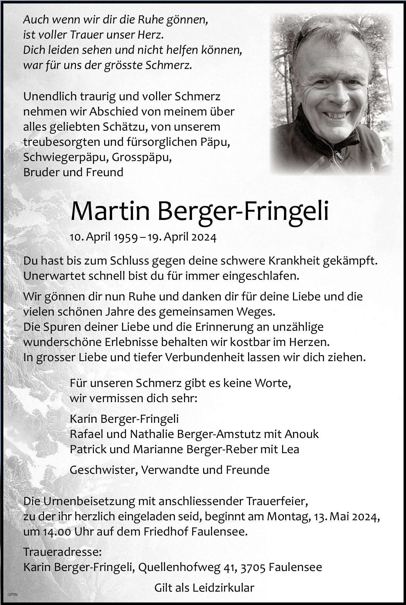 Martin Berger-Fringeli, April 2024 / TA