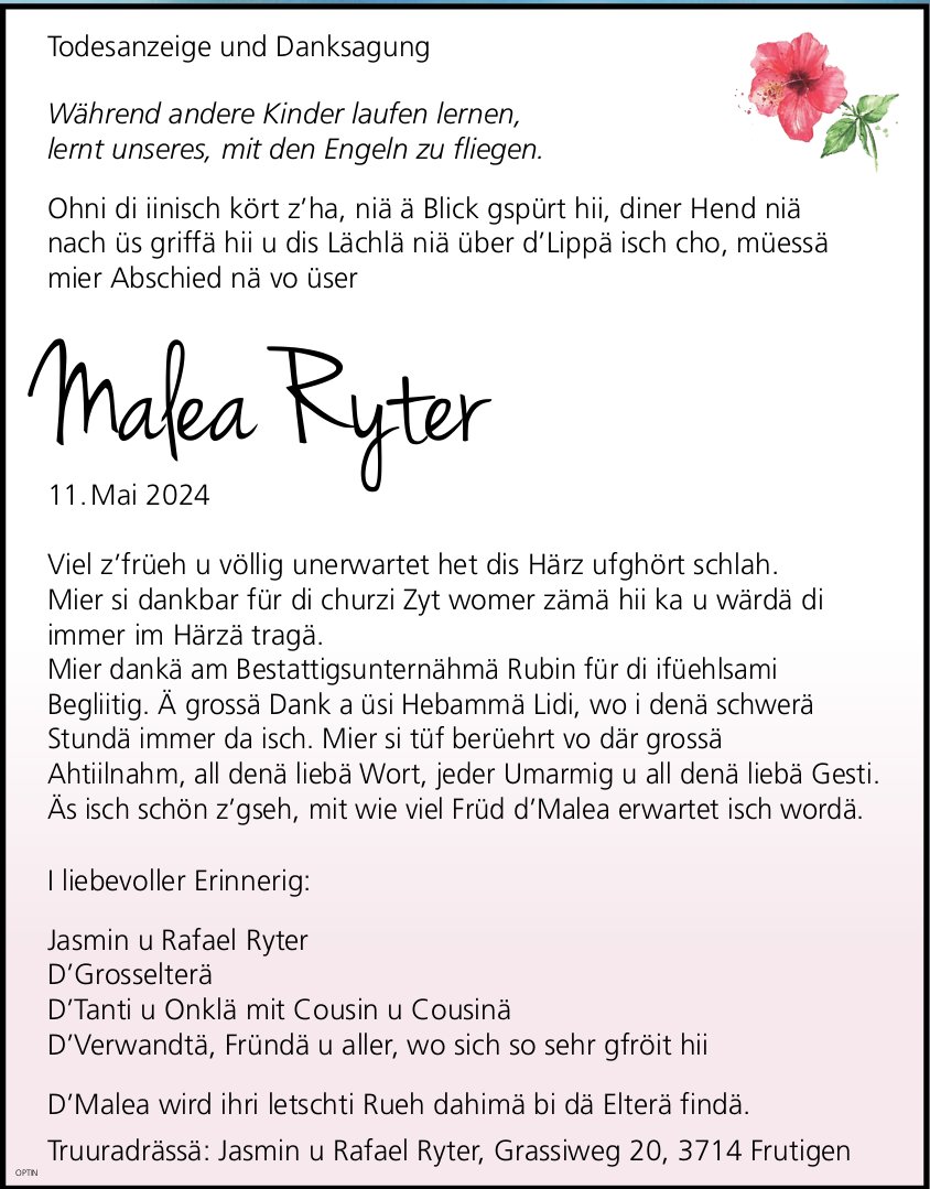 Malea Ryter, im Mai 2024 / TA + DS