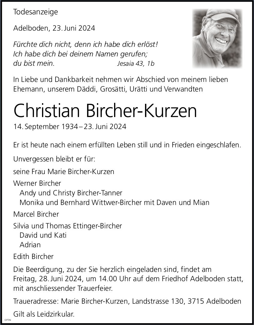Christian Bircher-Kurzen, Juni 2024 / TA