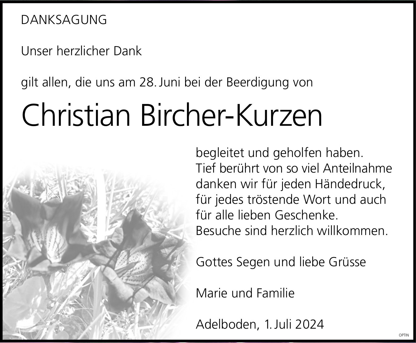 Christian Bircher-Kurzen, im Juli 2024 / DS