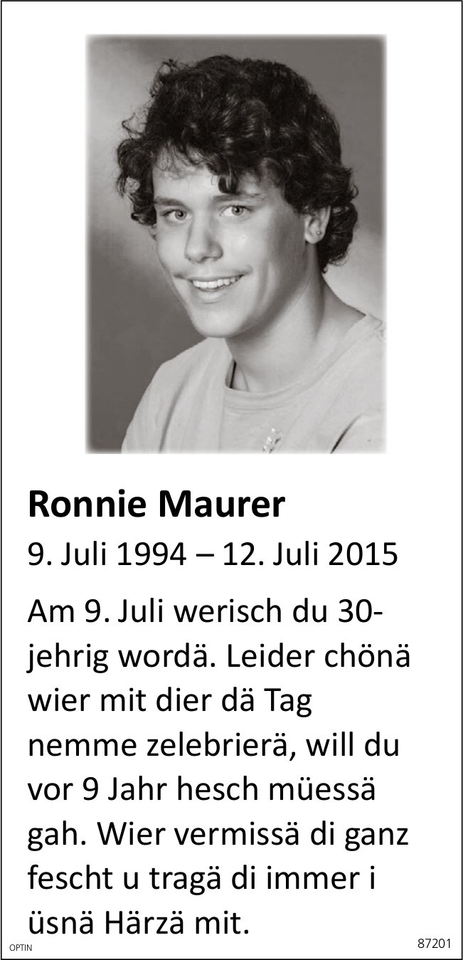 Ronnie Maurer, Juli 2024 / JG