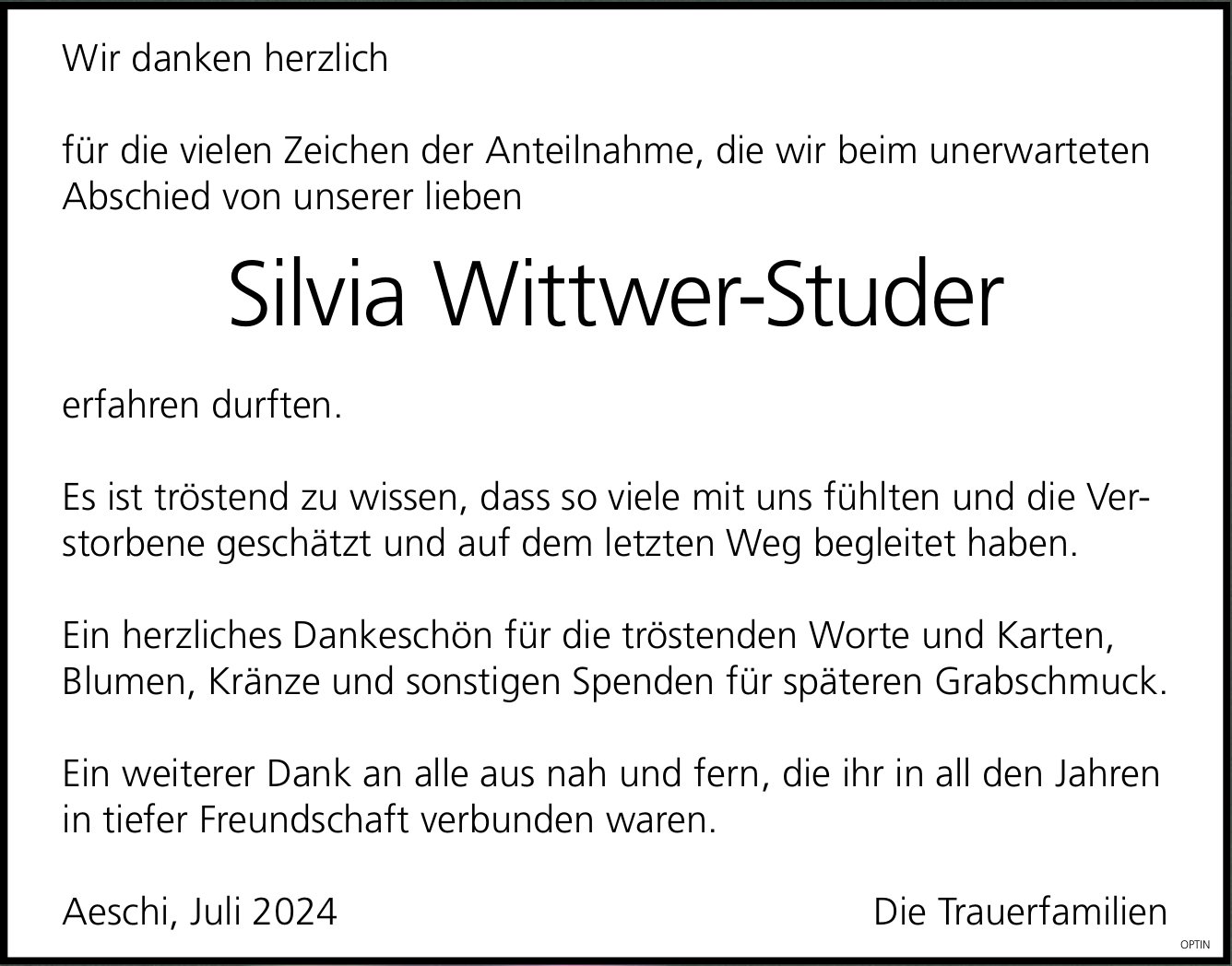 Silvia Wittwer-Studer, im Juli 2024 / DS