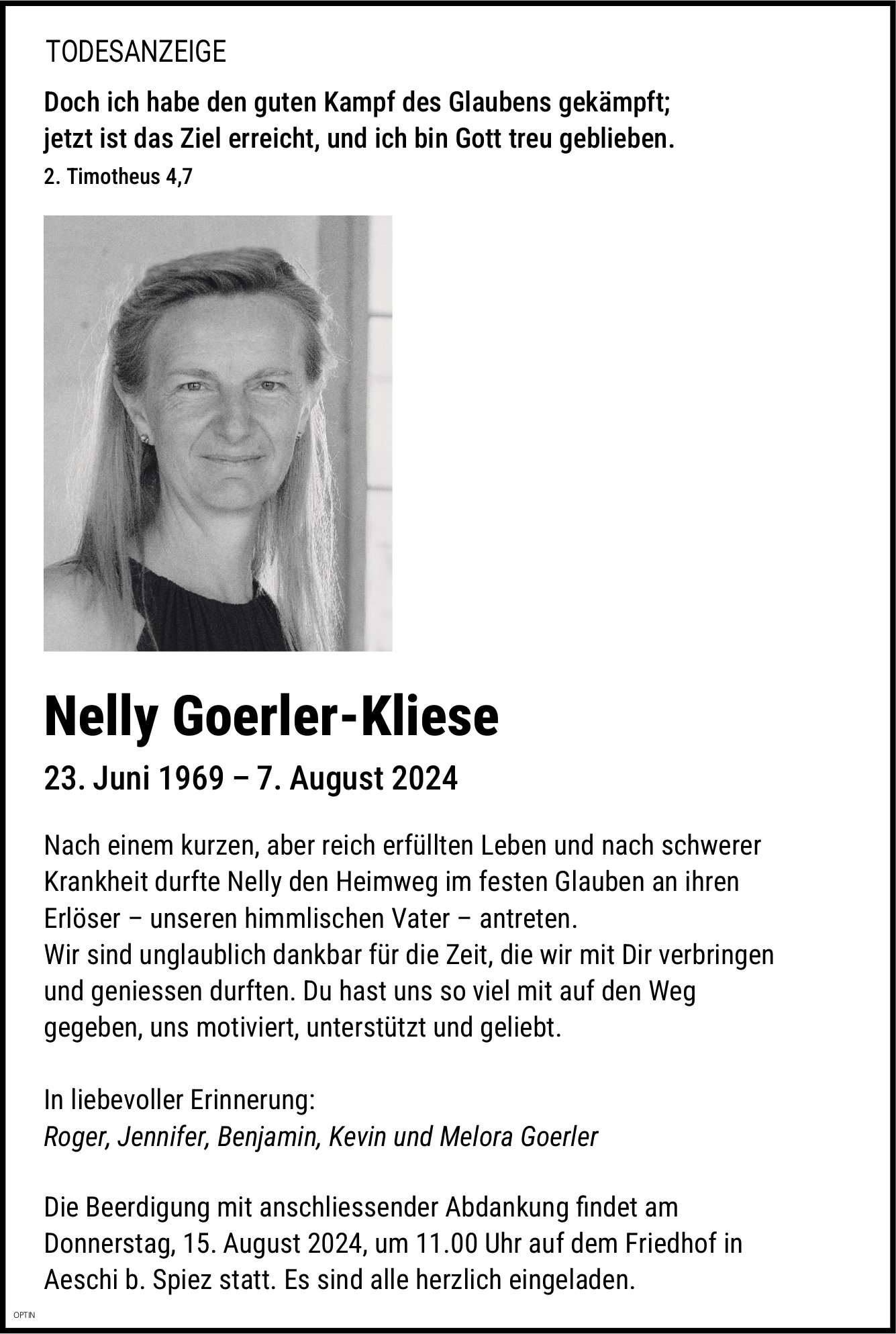 Nelly Goerler-Kliese, August 2024 / TA