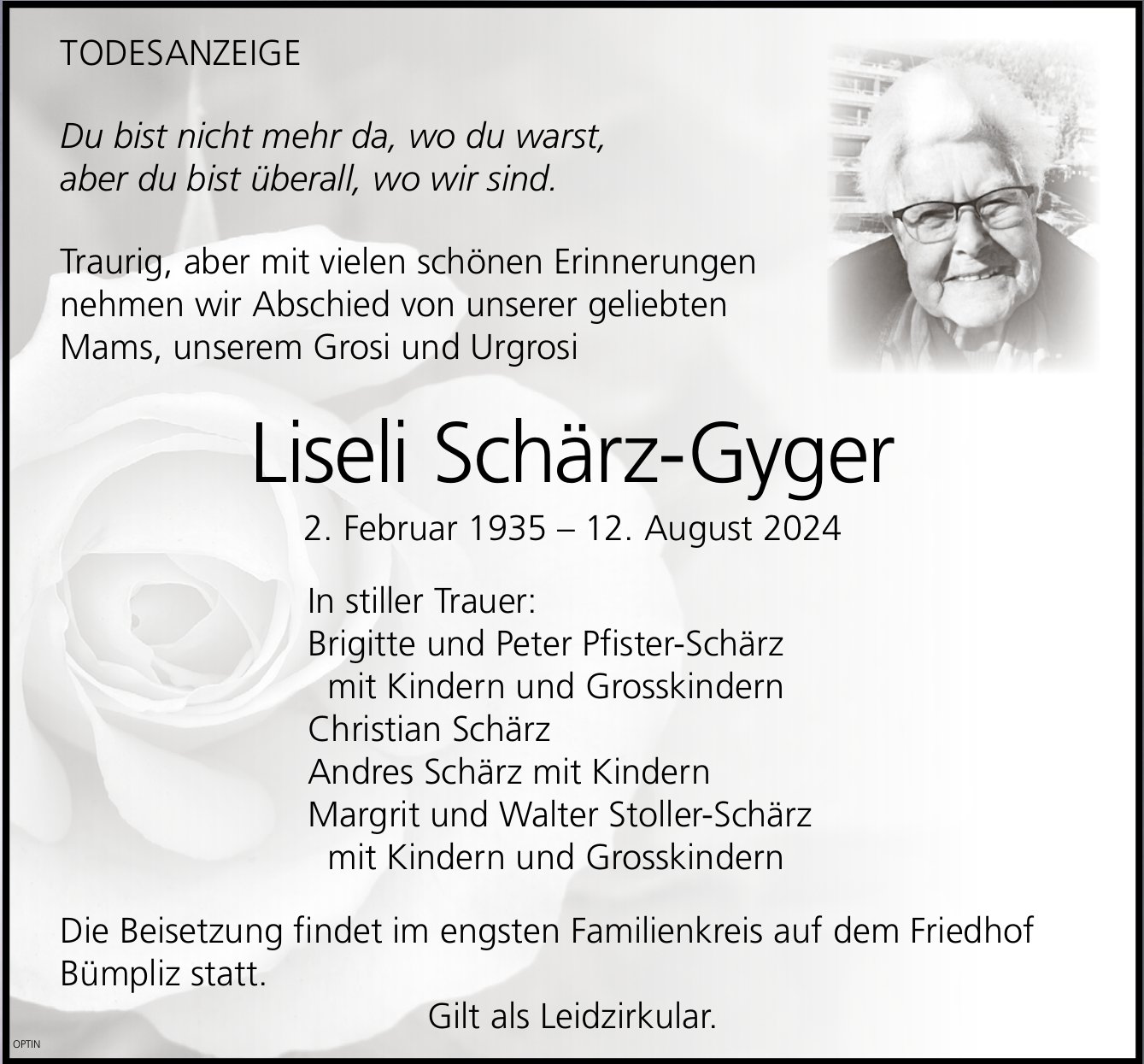 Liseli Schärz-Gyger, August 2024 / TA