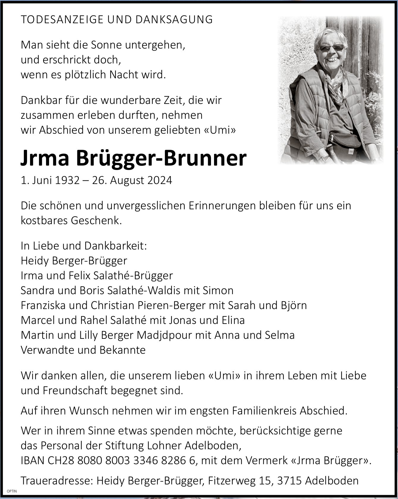 Jrma Brügger-Brunner, August 2024 / TA