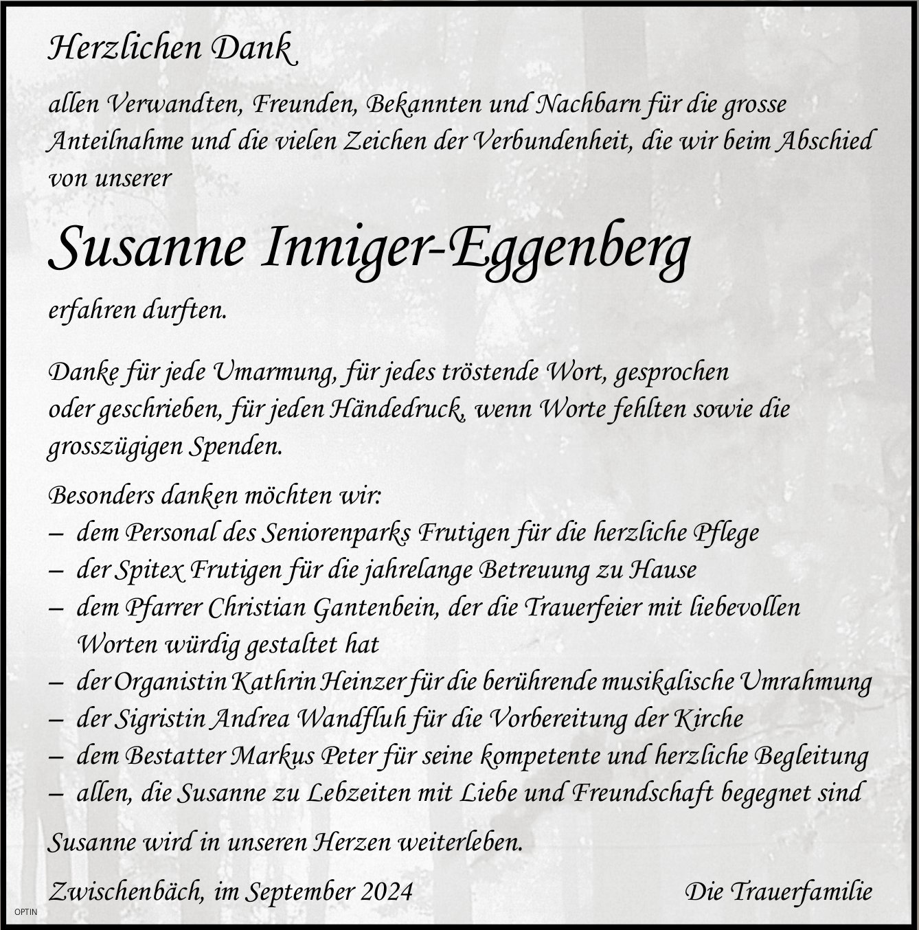 Susanne Inniger-Eggenberg, im September 2024 / DS