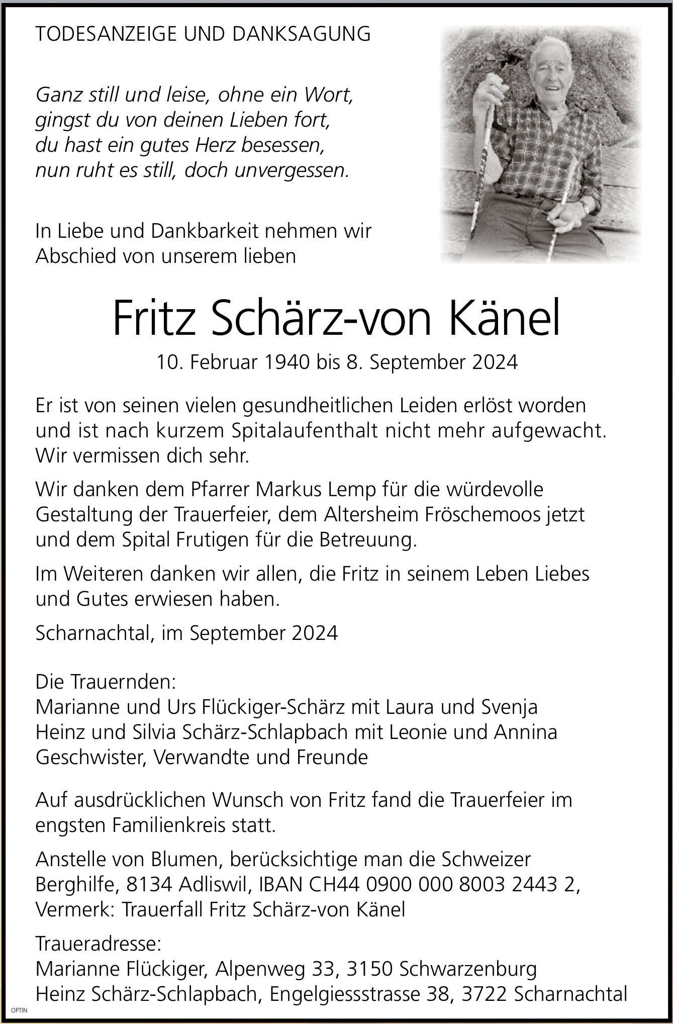 Fritz Schärz-von Känel, September 2024 / TA