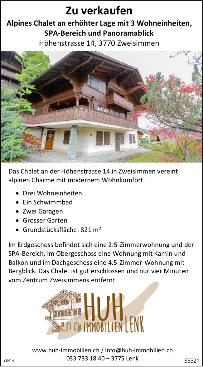 Chalet, Zweisimmen, zu vermieten