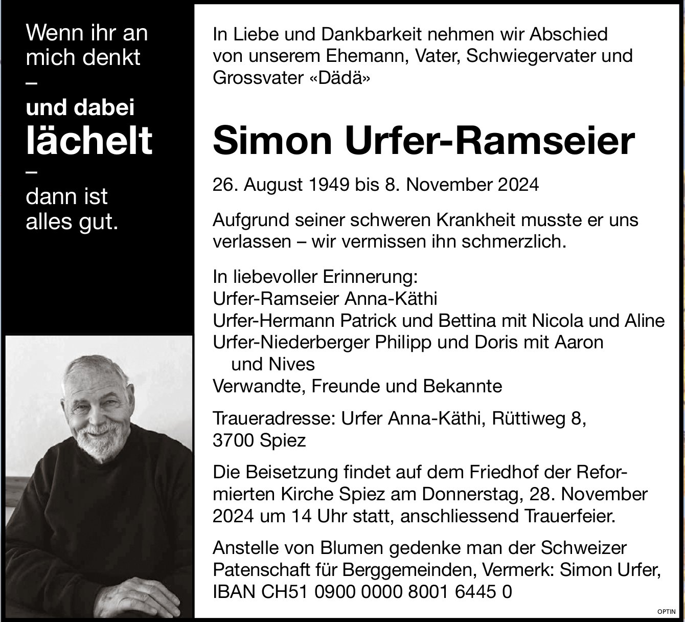 Simon Urfer-Ramseier, November 2024 / TA