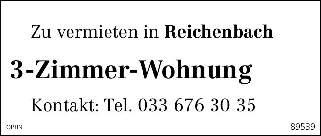 3-Zimmer-Wohnung, Reichenbach, zu vermieten