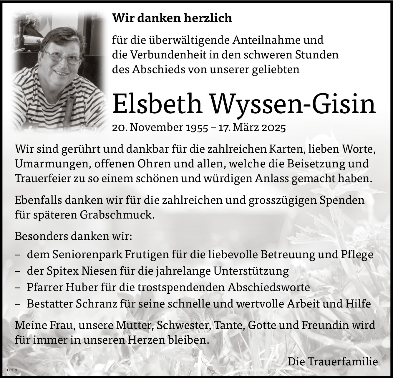 Elsbeth Wyssen-Gisin, März 2025 / TA